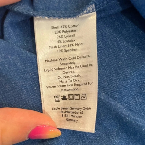 EDDIE BAUER Meadow Trail Tank Dress - 2X Pacific Blue - Picture 6 of 8